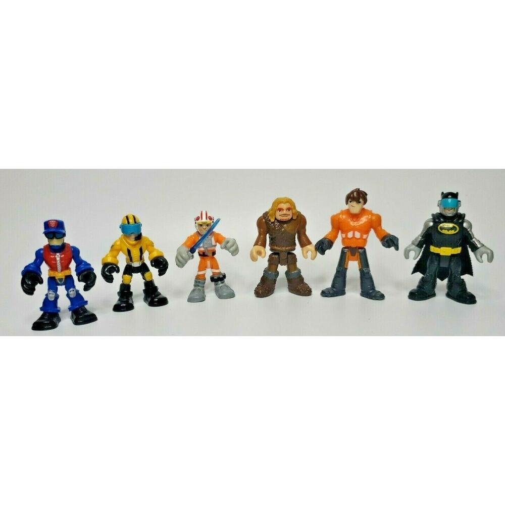Mixed Lot of Mini figures Luke Skywalker, Batman, 4 more open/used lot of 6 U135